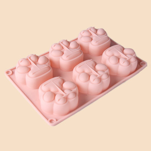 Food Supplemental Tool Baby Steamed Cake Mold Baby Food Grade Silicone High Temperature Resistant Steamed Cake Rice Cake Grinder Cat's Claw