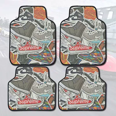 Universal Foot Pad: Protective Mats, Car Universal Anti-Slip - universal-car-floor-mats-trendy-shoes-complete-car-interior-trim-kit-4-piece-set