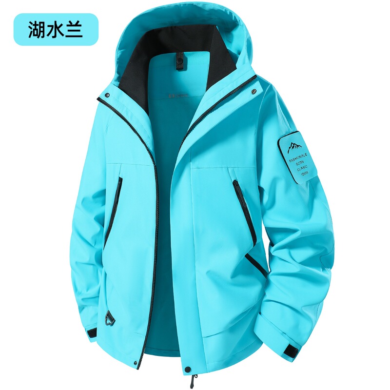 2026 new main product: Spring and autumn single-layer soft shell jacket for men, three-proof outdoor jacket, fashionable couple's style