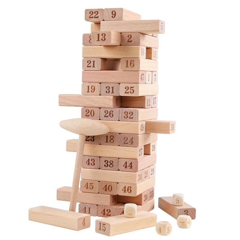 Juguetes de bloques de construcción para niños 3 madera 5 niños 7 niñas 6 años 8 Jenga 12 inteligencia beneficiosa 10 a 13 regalos de cumpleaños 9