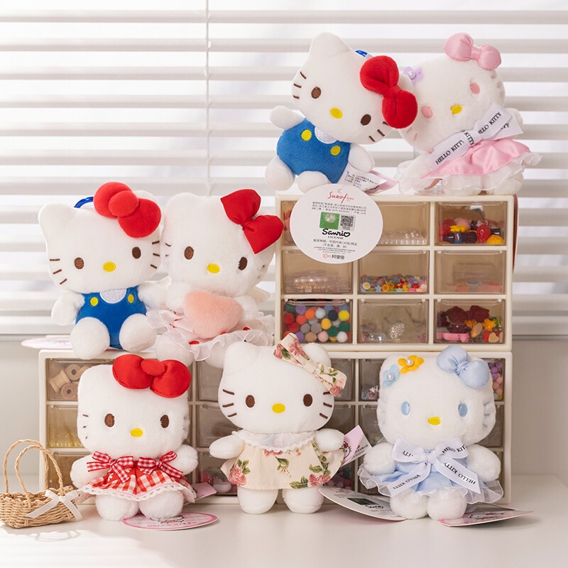 Authentic Hello Kitty Plush Pendant Classic Sitting Posture Kitty Cat Toy Doll Kt Backpack Decoration Keychain Authentic Hello Kitty Plush Pendant Classic Sitting Posture Kitty Cat Toy Doll Kt Backpack Decoration Keychain