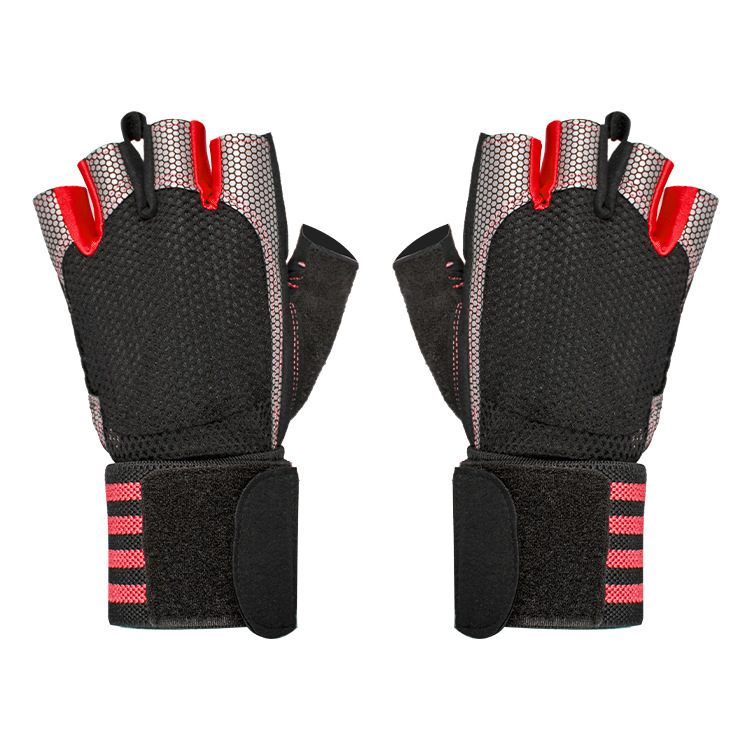 Artículos deportivos de silicona transfronterizos guantes de fitness guantes de microfibra guantes de montar resistentes al desgaste antideslizante transpirable