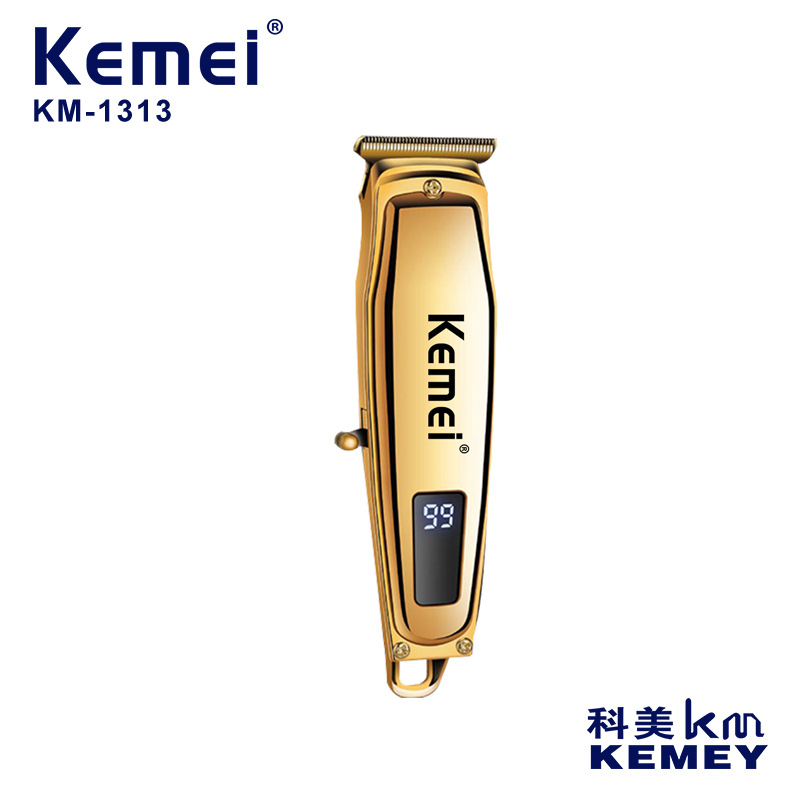 Kemei amazon cortador de pelo eléctrico al por mayor tijeras eléctricas de empuje profesionales KM - 1313 cabeza plana cortadora de afeitar
