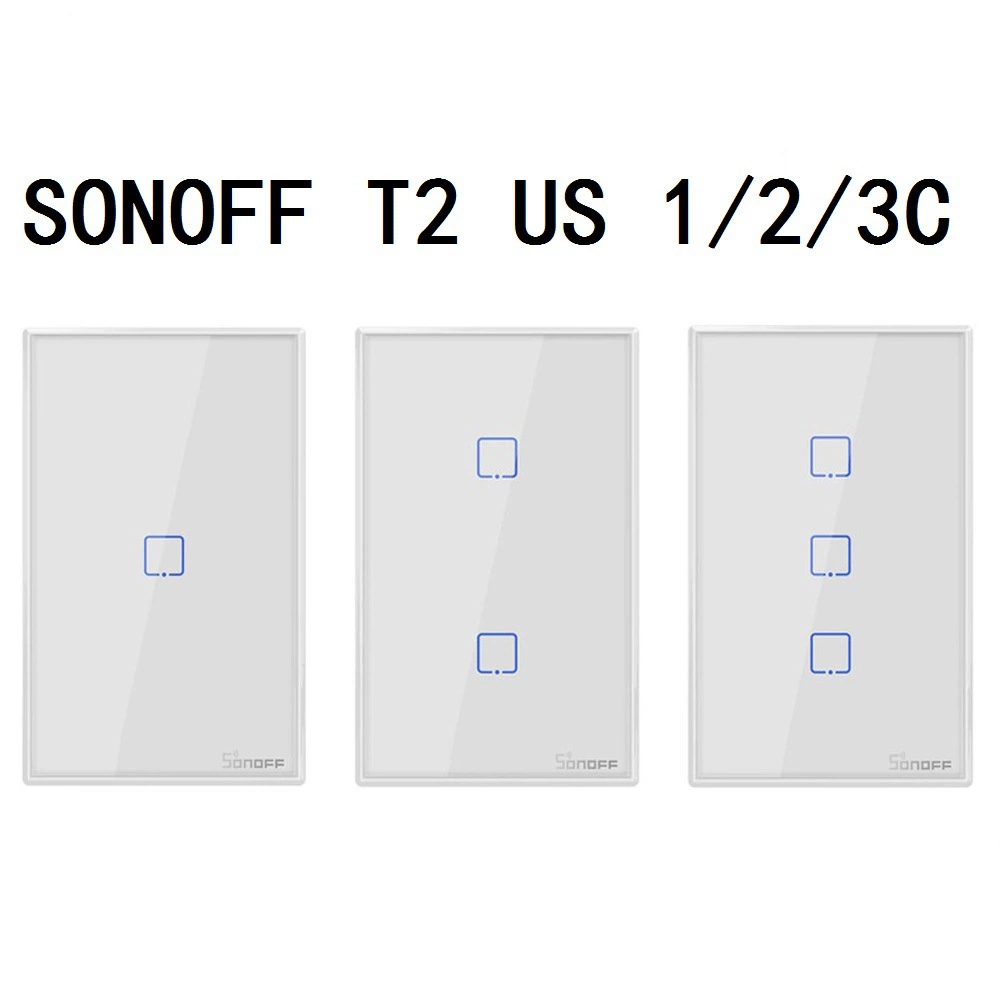 Sonoff T2 US 1/2/3C Wi-Fi умный настенный сенсорный переключатель I умный дом Голосовое управление трансграничное