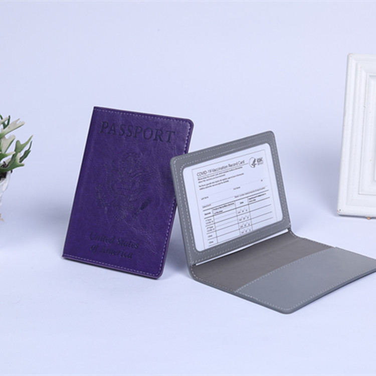 En stock envío gratuito cubierta de pasaporte americano multi-funcional bolsa de pasaporte cubierta de la Tarjeta de pasaporte caja de cuero de almacenamiento integrado pasaporte