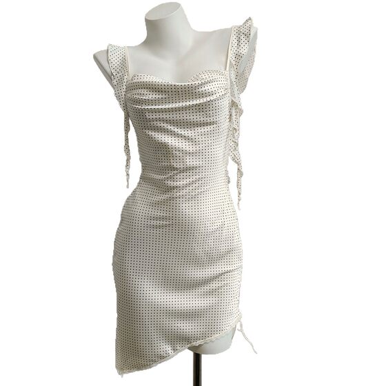 French Pure Wish Swing Collar Satin Sling dress Children's New Waist Elegant Design Niche Hot Girl Skirt
