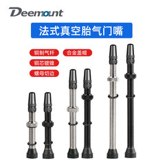 Bicycle vacuum tire French valve stem, no inner tube carbon blade valve ring, copper rod copper core aluminum cover cap