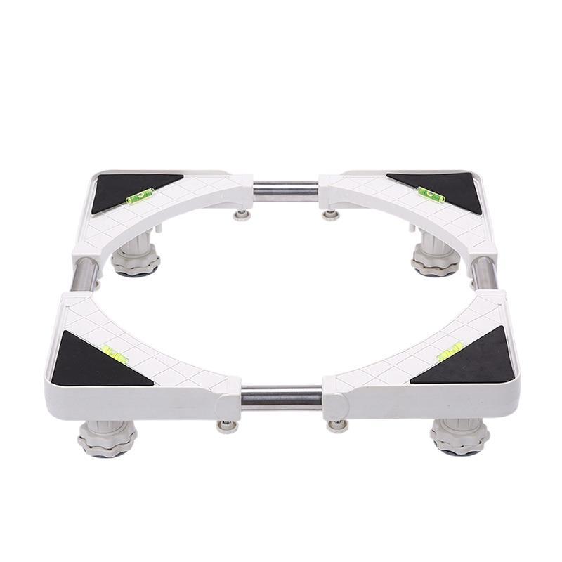 Fábrica al por mayor de acero inoxidable lavadora soporte base trípode refrigerador soporte móvil rack de almacenamiento