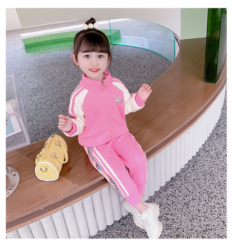 Girls' Baseball Sui Se, Fashionable Sree 2023 New Children's Wear Spring and Auumn Baby Fashion Spors Two Piece_voghion.com
