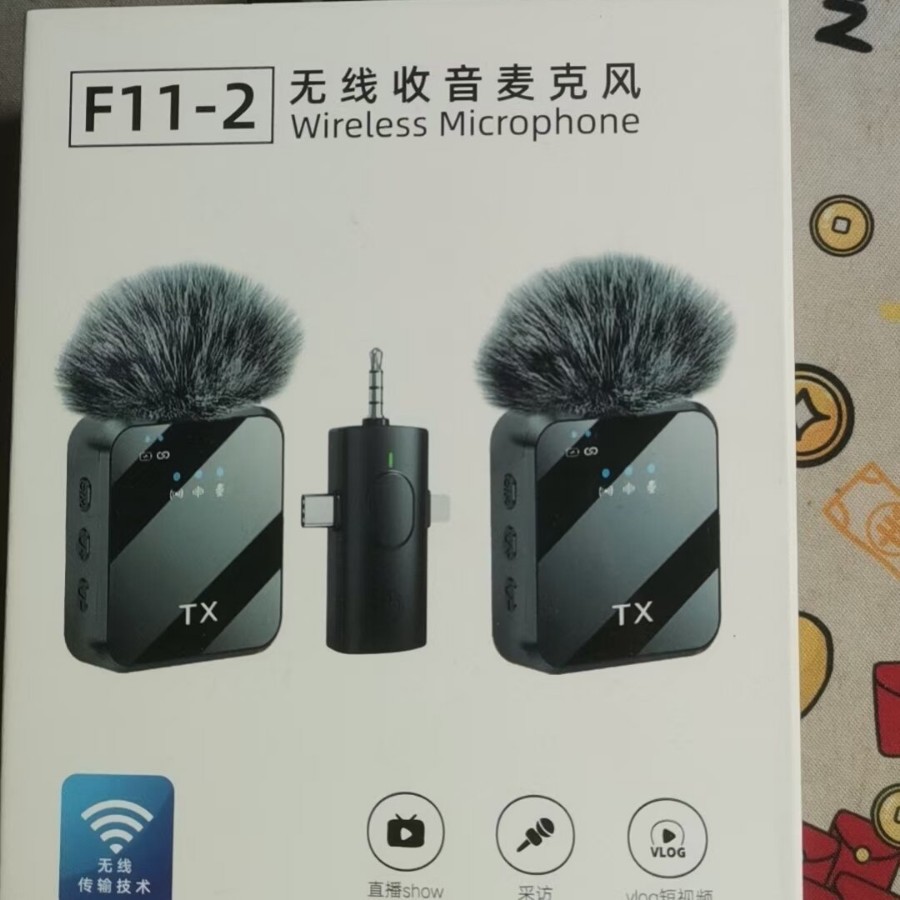 f11-2 wireless radio microphone wireless cockpit collar clip microphone 2.4g radio noise reduction wireless microphone