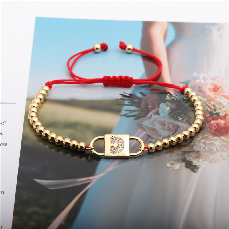 Creative Zircon Copper Beads Red String Rainbow Adjustable Bracelet display picture 3