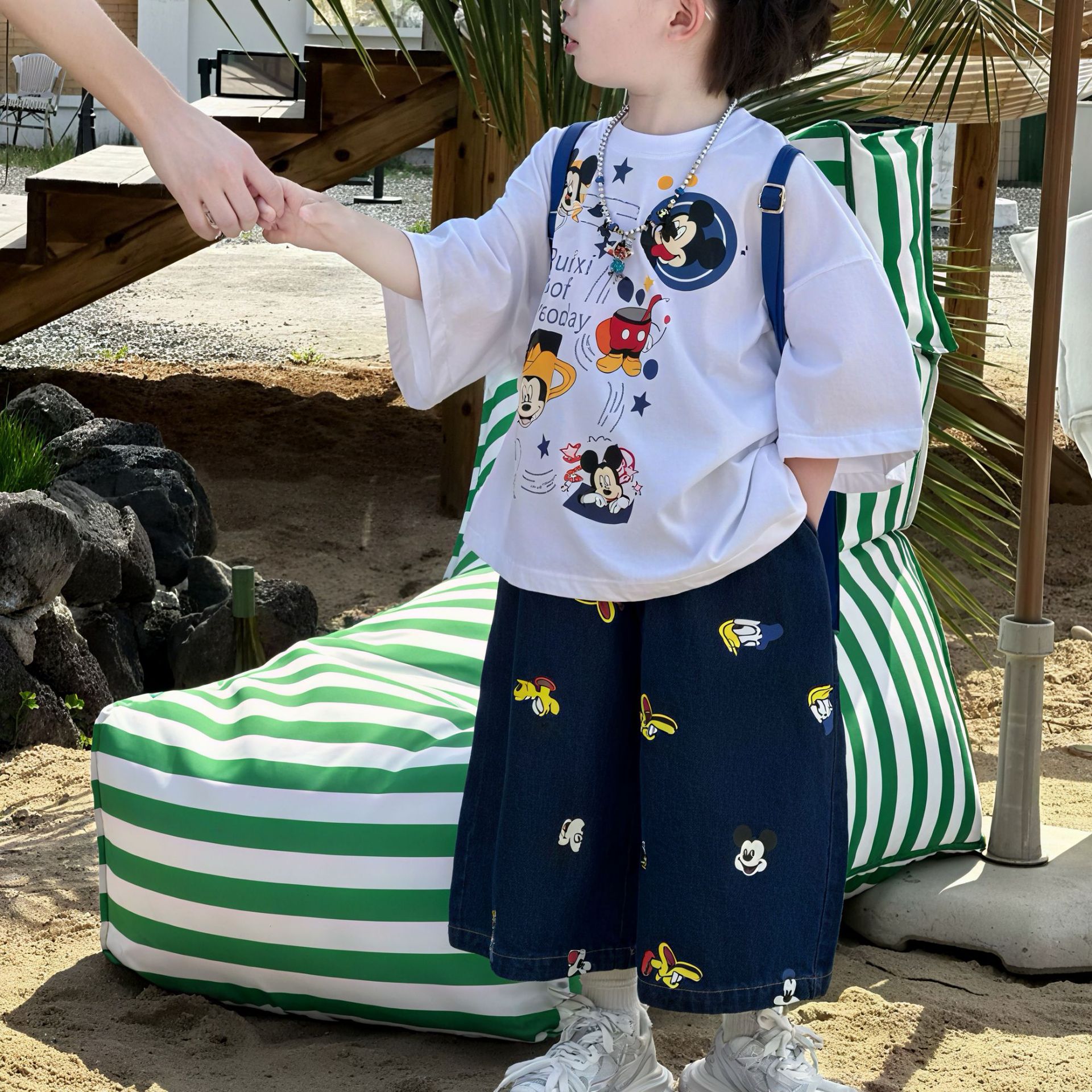 Boys' Summer Outfit 2026 New Model Children's Short-Sleeve Cartoon Outfit Baby Short-Sleeve T-Shirt Set Wholesale