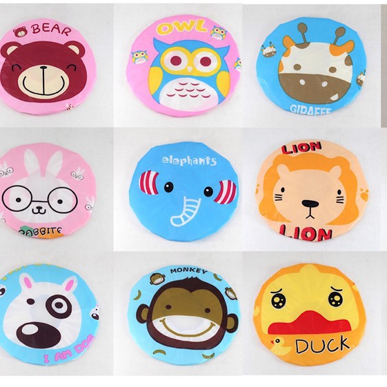 B1137 de dibujos animados de encaje grande gorro de ducha baño gorro de cocina gorro de baño Yiwu 2 yuanes tienda de departamentos al por mayor