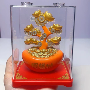 Солнечная фигурка денежного дерева для стола офис и дом праздничный декор