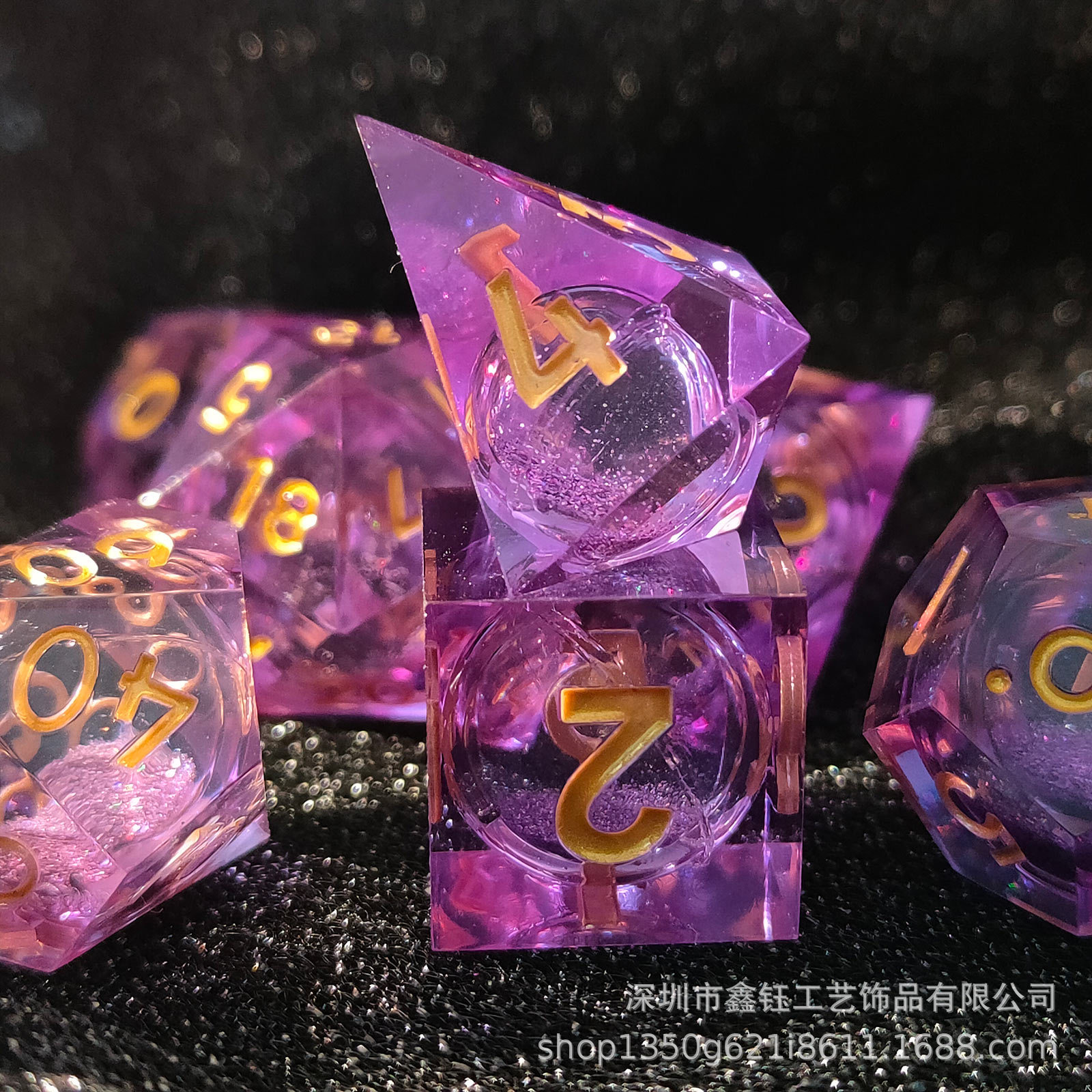 Cross-border resin quicksand dice liquid DND Dungeons & Dragons TRPG board game dice set tabletop RPG Cthulhu
