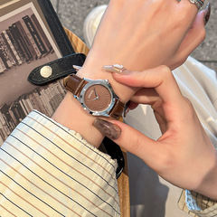 Ancient European new temperament fashion women's watch niche simple two-pin belt watch casual trendy quartz watch for women