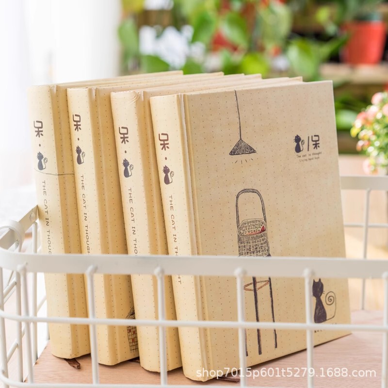 Cute Fresh Illustration Hand-painted Notebook Student's Journal Simple Color Page Retro Kraft Paper Thickened Hand Book Cute Fresh Illustration Hand-painted Notebook Student's Journal Simple Color Page Retro Kraft Paper Thickened Hand Book
