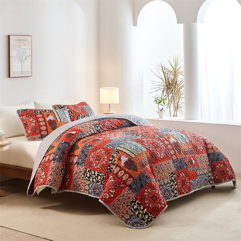 Bohemian Bedding Set With Digital Print For Bedroom Decor_voghion.com