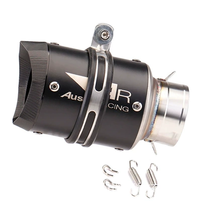 Motorcycle exhaust pipe exhaust pipe titanium alloy - black-60mm