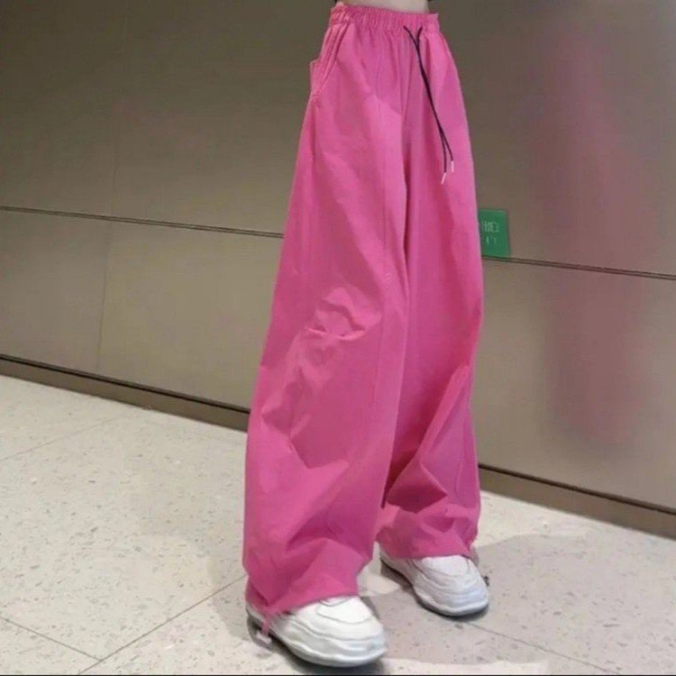 드롭 배송 라이브 방송 핫 스타일 2025 여름 새로운 패션 스포츠 및 레저 하이 웨이스트 얇은 여성 바지 자외선 차단