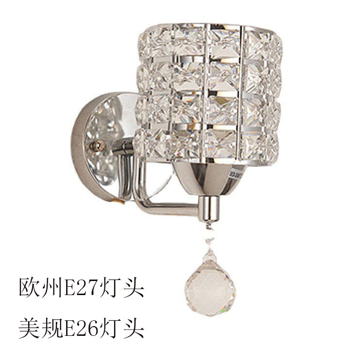 Simple moderna de cristal de hierro lámpara de pared dormitorio lámpara de noche LED impermeable creativa lámpara de Zhongshan iluminación