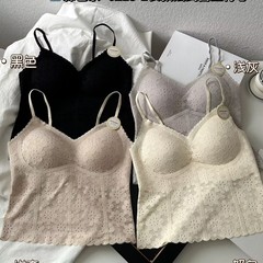 Beautiful back strap V-neck careful French chest wrap strapless integrated exquisite women's underwear sexy suspender 6213-1