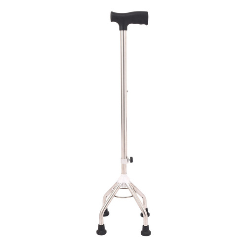 Senior Citizens Walking Stick Outdoor Elderly Telescopic Lightweight Walking Cane Single/Four Leg Stainless Steel Cane Anti-Slip Foot Pads Stable