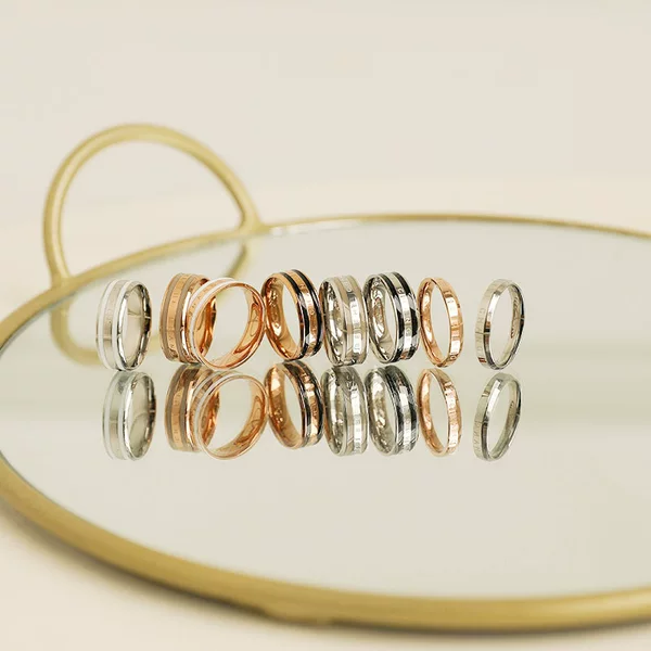 The Same Series of Dw Rings, Stainless Steel Precision Version, Non-Fading Couple Rings, Cross-Border E-Commerce Stainless Steel Jewelry