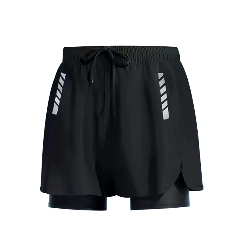 2025 nuevos bañadores de hombre de secado rápido doble anti-vergüenza suelta de gran tamaño bóxer natación en la playa aguas termales al por mayor