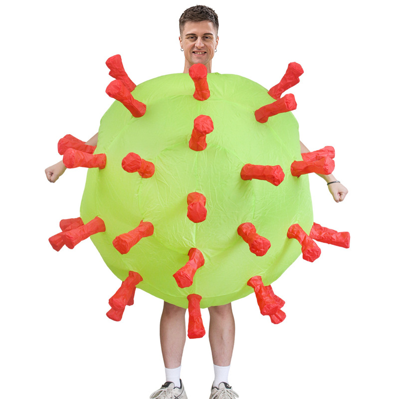 Venta caliente Traje inflable transfronterizo Dinosaurio de Halloween Alien Tyrannosaurus Rex Dress Up Ropa de actuación divertida Decoración de fiesta