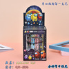 Cartoon erasable space gel pen, stationery for elementary school students, black coloured pencils, wholesale