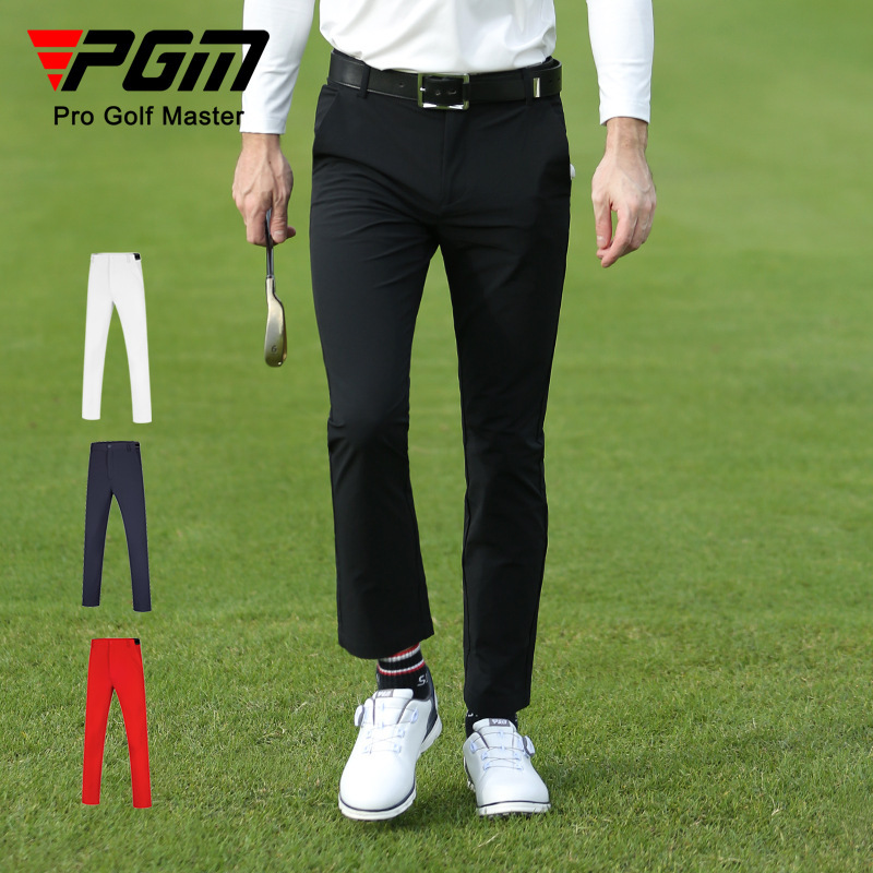 PGM new golf men's pants autumn wind warm elastic belt golf sports trousers