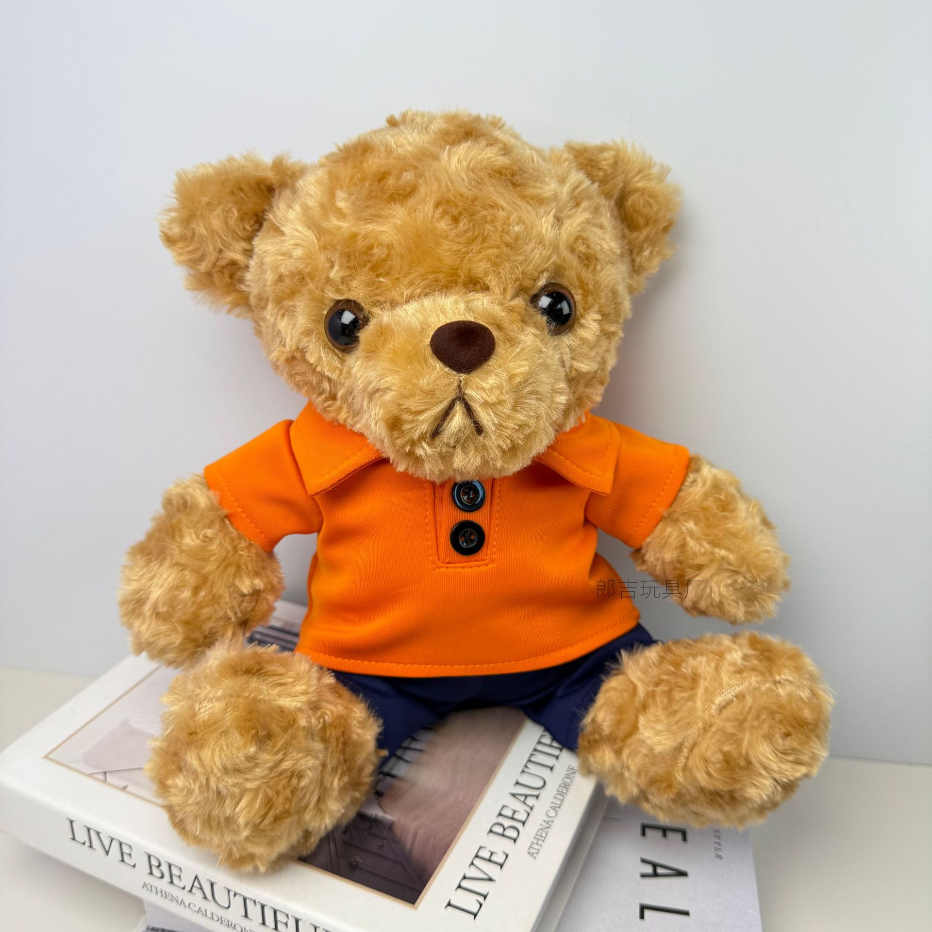 Uniformes escolares de vestir osos de peluche juguetes de peluche logotipo de impresión muñeca escuela temporada de graduación oso regalo
