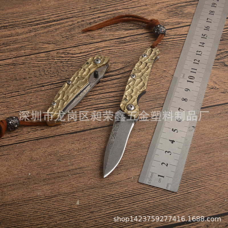 便携式家用大马士革折刀小刀水果刀手工刀户外刀具批发