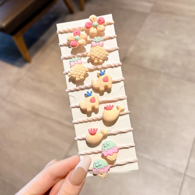 Ligas de cabello elásticas para niñas, colores de caramelo, suaves y resistentes, accesorios infantiles