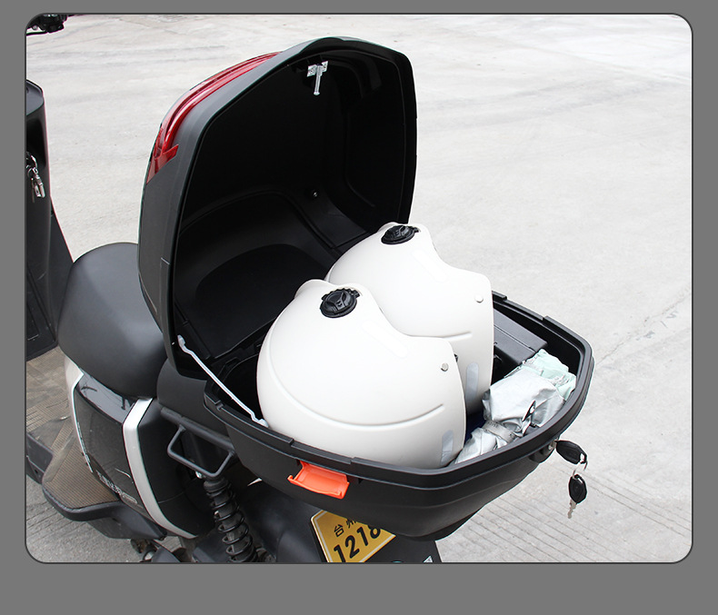 Universal Trunk for Electric Vehicles, Large-Capacity Storage Box for Scooters, Extra-Large Rear Trunk for Electric Bikes