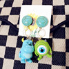 Cute monster, asymmetrical earrings, new collection, big eyes, silver 925 sample