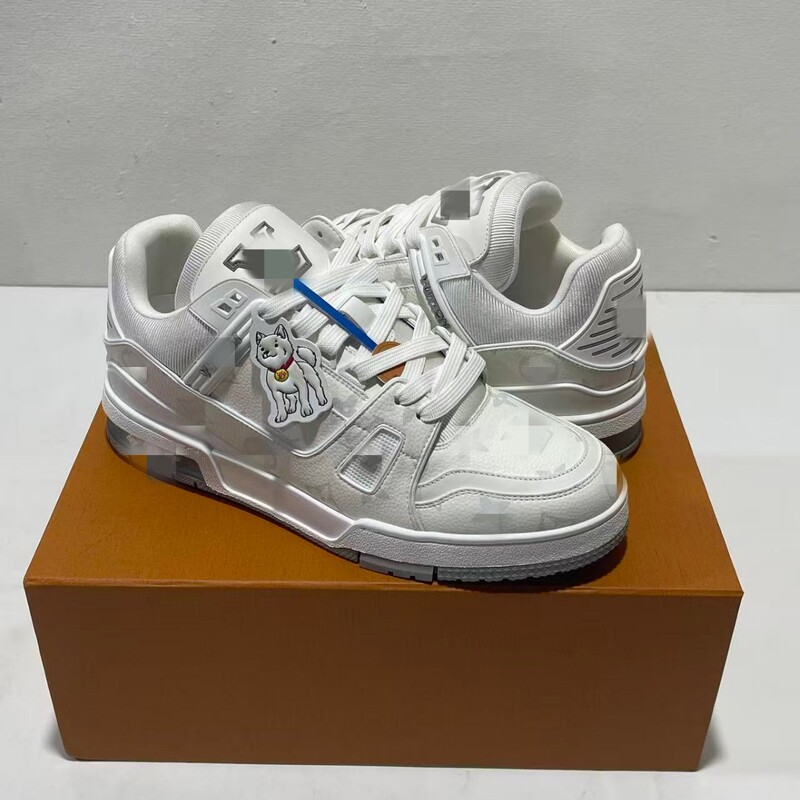 Trainer Sneakers for Men, White Fashion Sports Shoes with Thick Soles, Height-Increasing Versatile Casual Trendy Shoes for Couples, Women's Style
