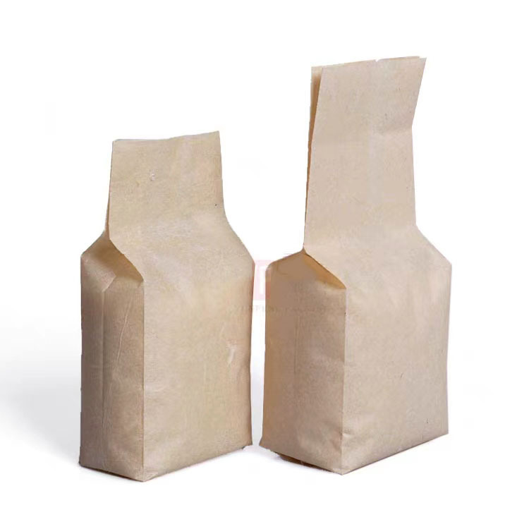 环保本色绵纸淋膜防潮茶叶袋 日本黄色棉纸中封风琴红茶茶叶袋