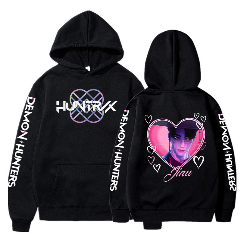 Amazon Demon Hunters KPop Demon Hunters カジュアル フリース スウェットシャツ 秋冬 ルーズ パーカー 男女兼用|undefined