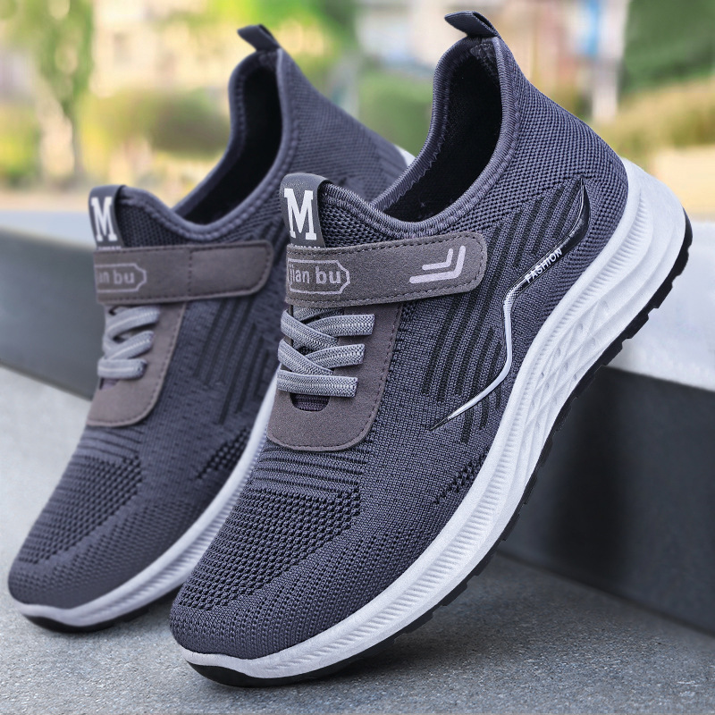 Calzado deportivo para hombre 2025 verano nuevos zapatos individuales cabello transfronterizo velcro zapatos papá zapatos casuales transpirables