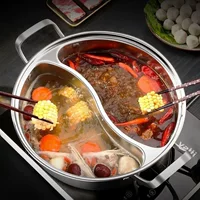 Цельноединичный не-skewers индикаторная кастрюля из нержавеющей стали 304 для шау-шау-шау бытовая еда горшок шау-шау - специальная кастрюля