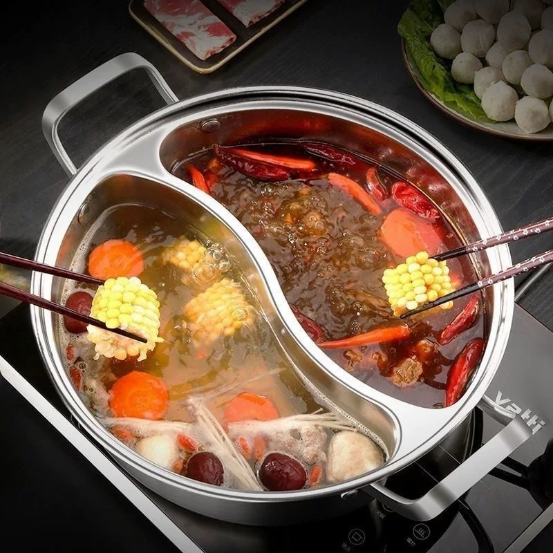 Цельноединичный не-skewers индикаторная кастрюля из нержавеющей стали 304 для шау-шау-шау бытовая еда горшок шау-шау - специальная кастрюля