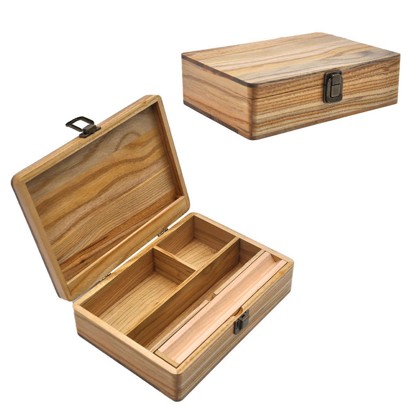 New Cross-Border Buckle Camphor Wood Tool Box Large Cigarette Operation Wooden Box Cigarette Woodenbox