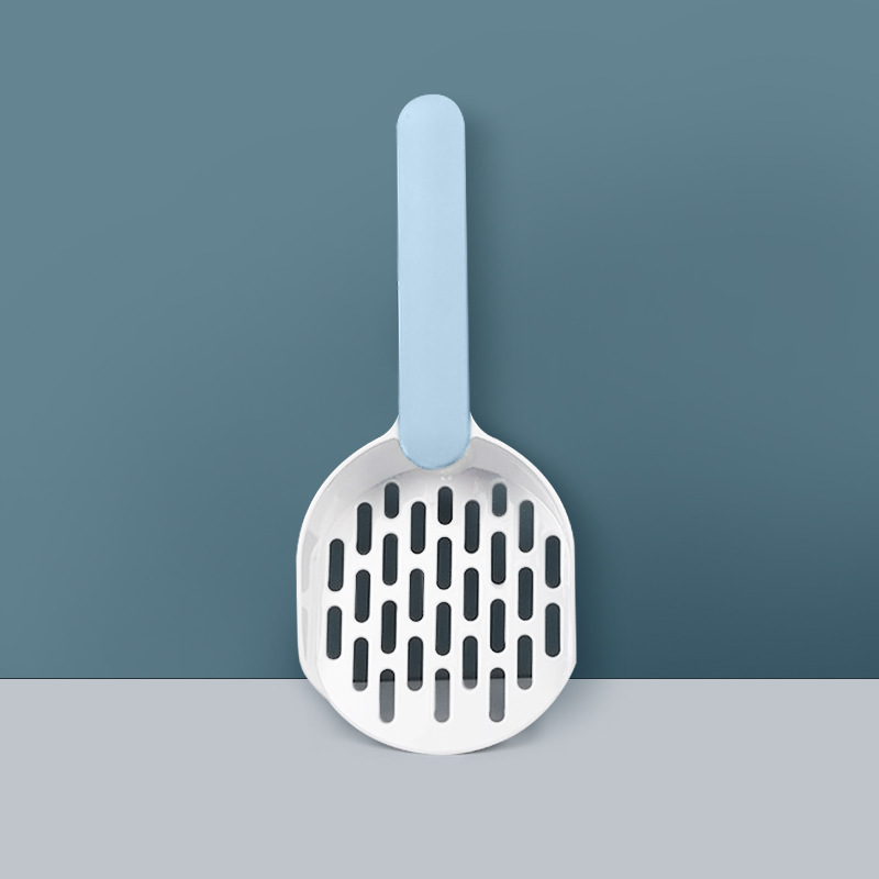 En stock al por mayor manija a juego de color de malla pala de arena para gatos pala de mierda de gato pala de heces de gato grande