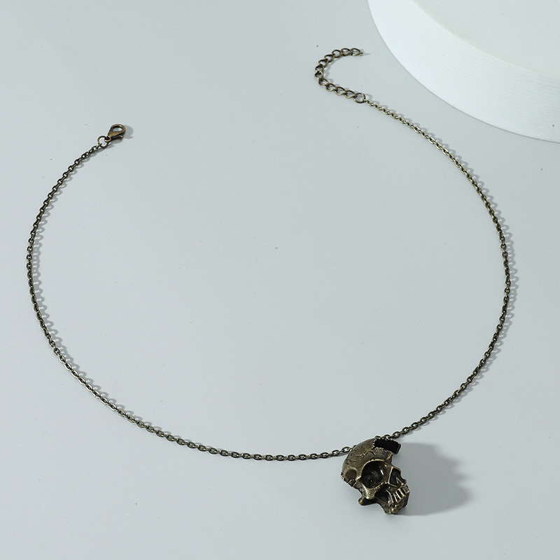 Geometric Pattern Retro Geometric Alloy Titanium Steel Halloween Men'S Necklace