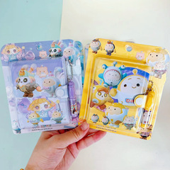 Eggboy Party Notebook Student Mini Ledger Ballpoint Pen Set Girly Heart Portable Diary Notepad