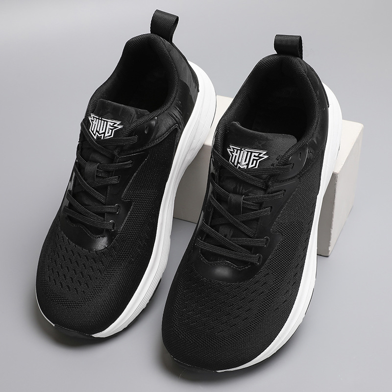 Zapatos de correr de malla de color sólido transfronterizos de tamaño grande zapatos de malla ligeros transpirables para hombres y mujeres