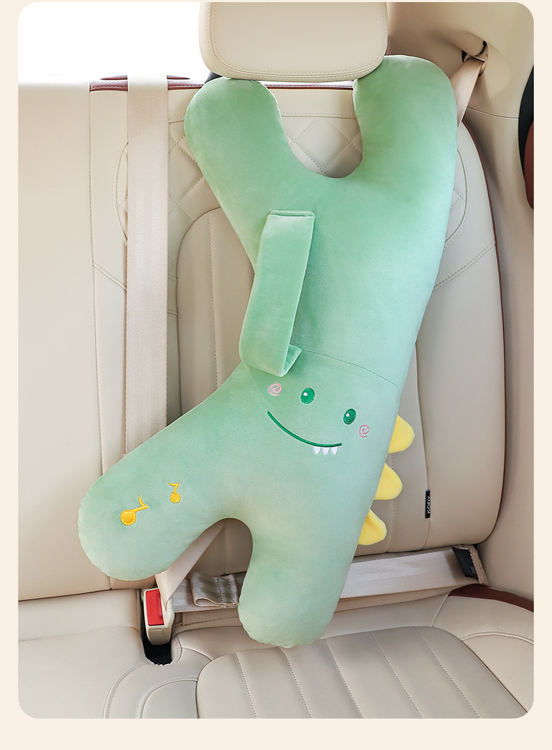 Children's Car Seat Belt Anti-Stranglehold Sleeping Pillow Plush Cute Travel Rest Neck Pillow Shoulder Pad