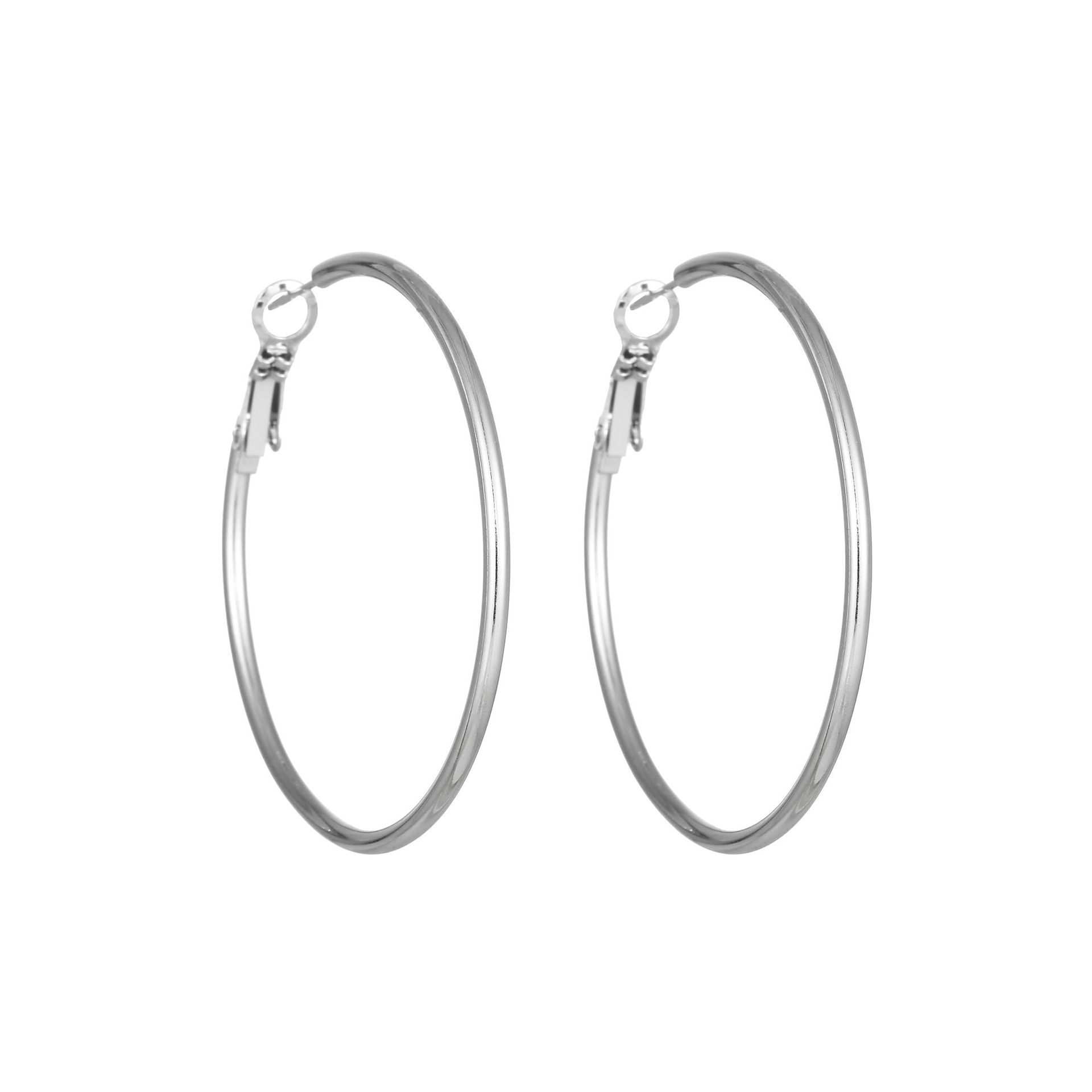 1 Paire Style Simple Géométrique Placage Acier Au Titane Des Boucles D'Oreilles display picture 19